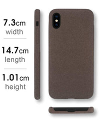 Lilware Soft Fabric Texture Plastic Phone Case for Apple iPhone X / iPhone XS - Brown