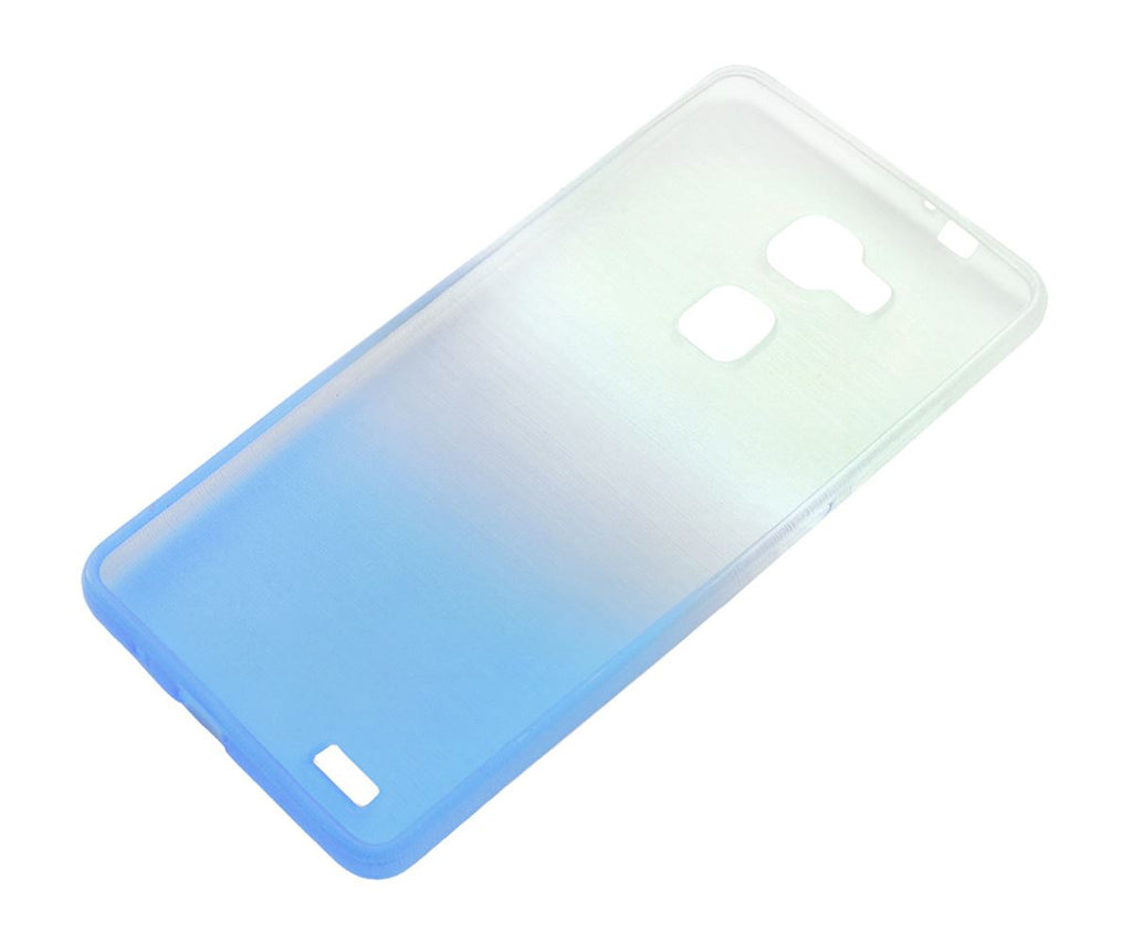 Xcessor Transition Color Flexible TPU Case for Huawei Ascend Mate 7 Phablet. With Gradient Silk Thread Texture. Transparent / Light Blue