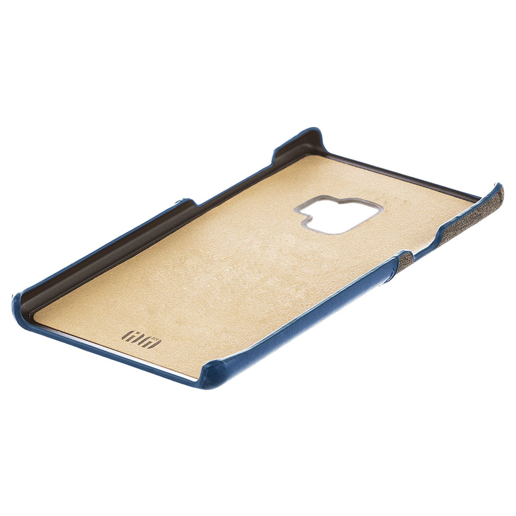 Lilware Card Wallet Kunststoff-Telefonhülle für Samsung Galaxy S9. Stofftextur und PU-Leder-Schutzhülle mit Ausweis-/Kreditkartenfach. Blau