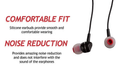 Xcessor (M) 7 Pairs (14 Pieces) of Silicone Replacement In Ear Earphone Medium Size Earbuds. Bicolor. Transparent / Red