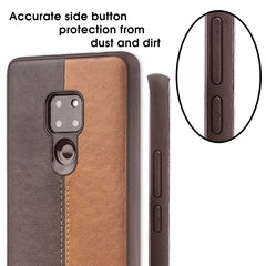 Lilware Bicolor PU Leather Phone Case Compatible with Huawei Mate 20. Brown / Black