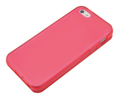 Xcessor Flip Open TPU Gel Hülle für Apple iPhone 5/5S - Rosa/Rot/Transparent