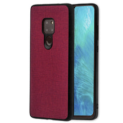 Lilware Canvas Rubberized Texture Plastic Phone Case Compatible with Huawei Mate 20. Red
