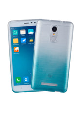 Xcessor Transition Color Flexible TPU-Hülle für Xiaomi Redmi Note 3. Mit Farbverlauf-Seidenfadenstruktur. Transparent / Hellblau