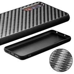 Lilware Carbon Texture Plastic Phone Case Compatible with Huawei P20. Black