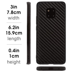 Lilware Carbon Texture Plastic Phone Case Compatible with Huawei Mate 20 Pro. Black