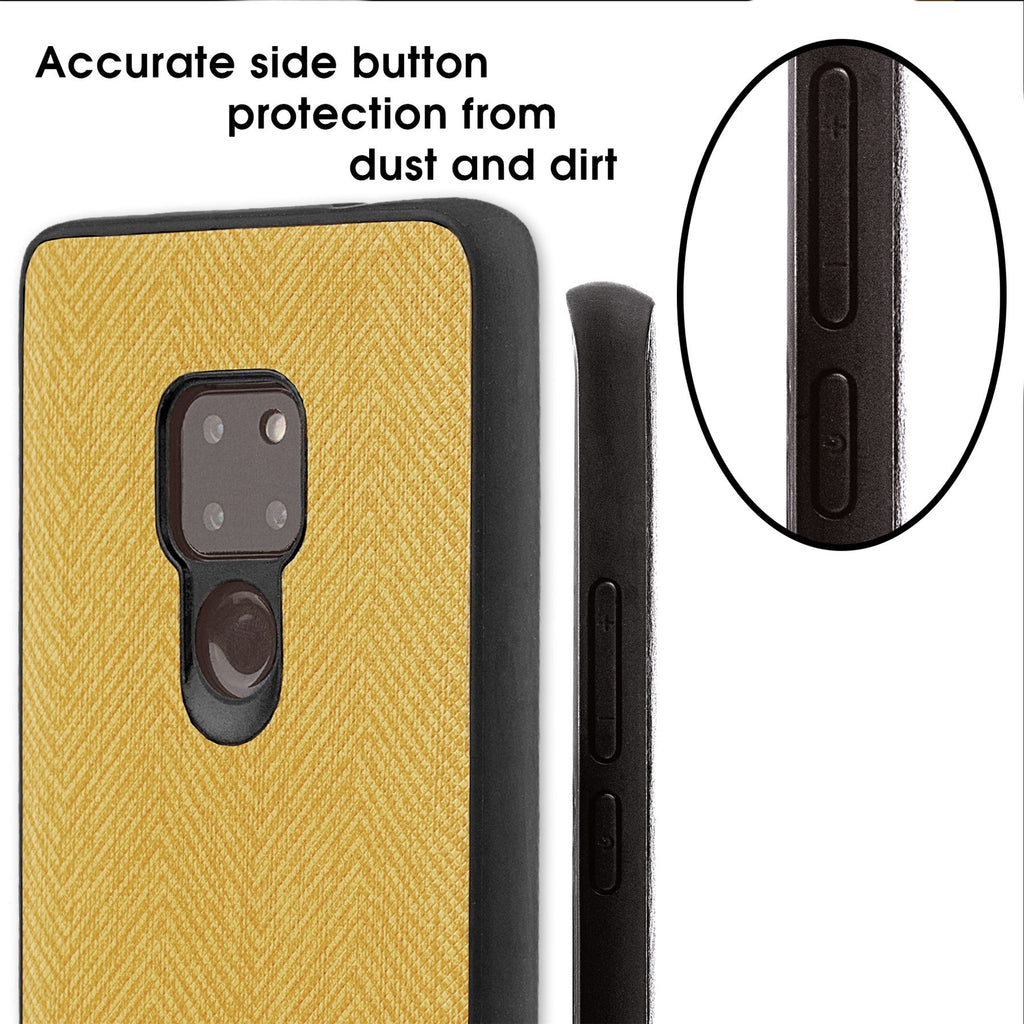 Lilware Canvas Z Rubberized Texture Plastic Phone Case Compatible with Huawei Mate 20. Yellow