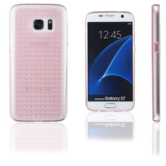 Xcessor Crystal Shine Glänzendes, flexibles TPU-Case für Samsung Galaxy S7 SM-G930. Transparent / Pink