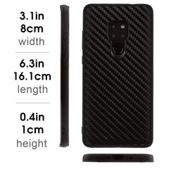 Lilware Carbon Texture Plastic Phone Case Compatible with Huawei Mate 20. Black