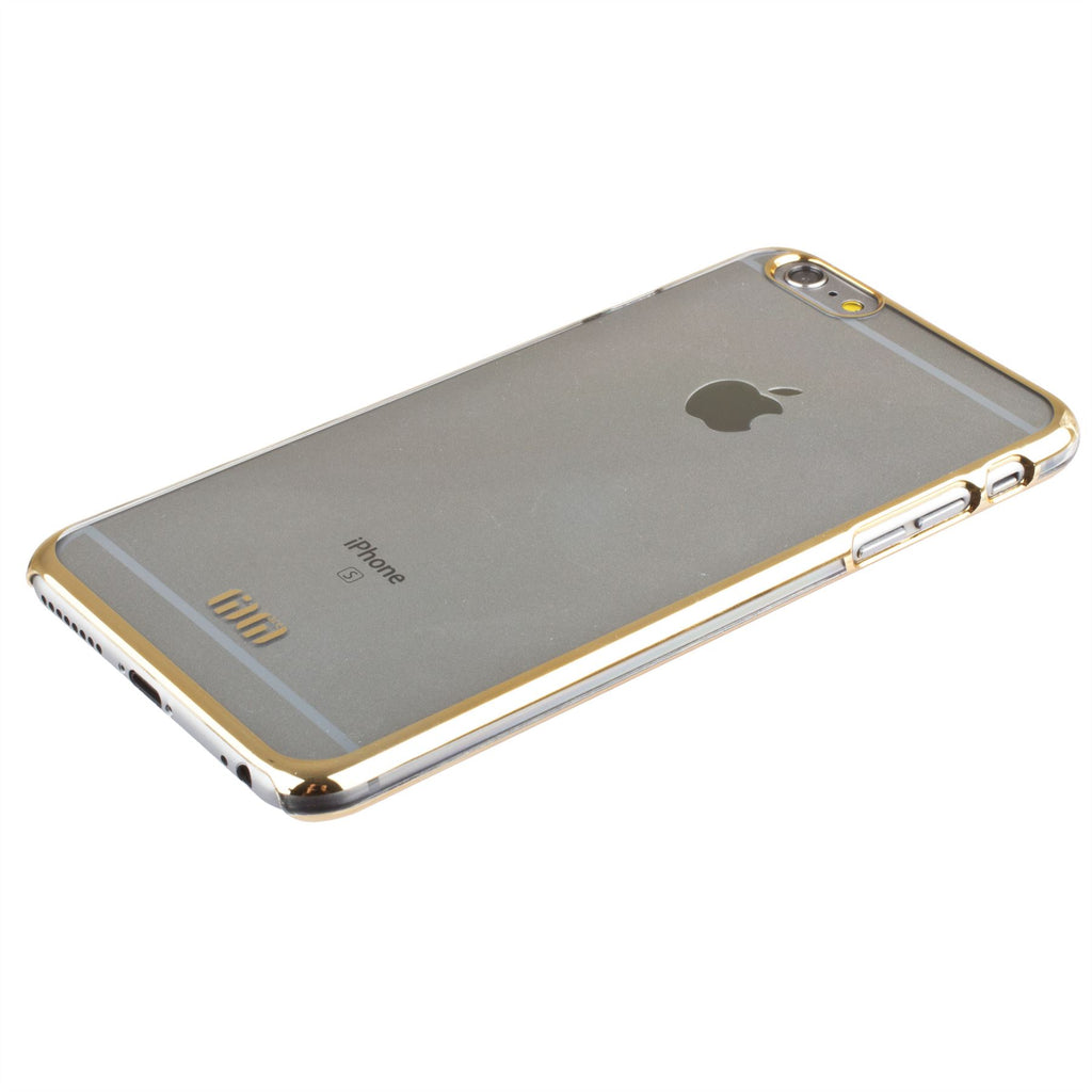 Lilware Amber Armor Crystal Clear Case Hard Plastic Cover For Apple iPhone 6 and 6S. Clear / Gold