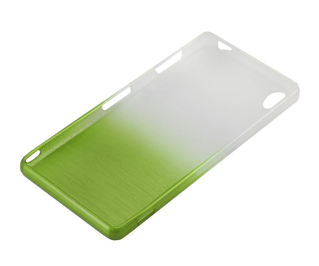 Xcessor Transition Color Flexible TPU Case for Sony Xperia Z3 . With Gradient Silk Thread Texture. Transparent / Green