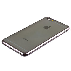Xcessor Flex Ultra Slim TPU Gel Hybrid Case für Apple iPhone 6 Plus und 6S Plus mit bunten Kanten. Klar / Schwarz