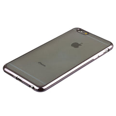Xcessor Flex Ultra Slim TPU Gel Hybrid Case for Apple iPhone 6 Plus and 6S Plus With Colorful Edges. Clear / Black