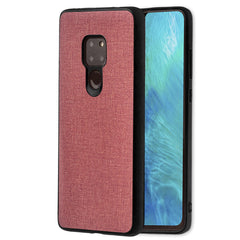 Lilware Canvas Rubberized Texture Plastic Phone Case Compatible with Huawei Mate 20. Pink