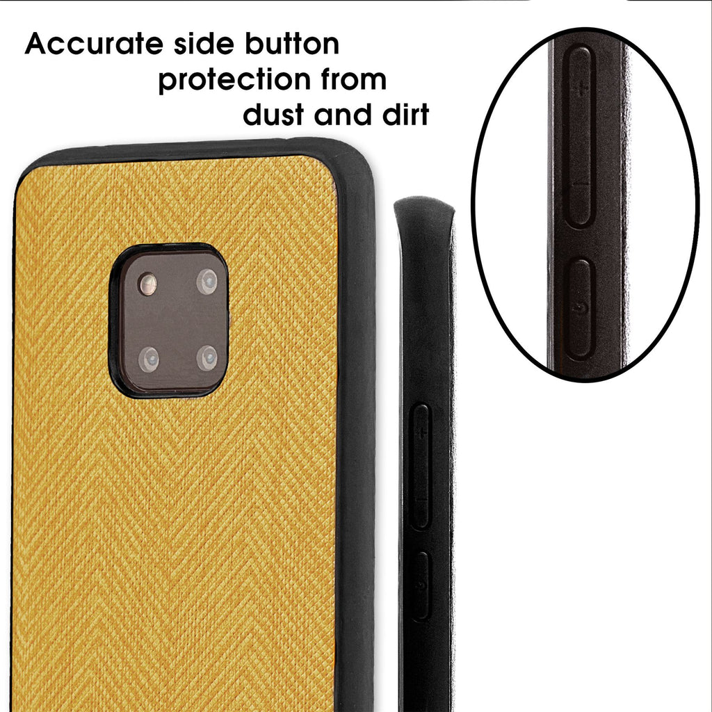 Lilware Canvas Z Rubberized Texture Plastic Phone Case Compatible with Huawei Mate 20 Pro. Yellow