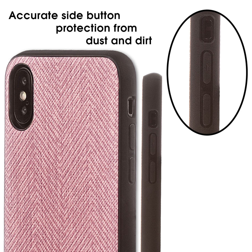 Lilware Canvas Z Rubberized Texture Plastic Phone Case for Apple iPhone XS Max. Pink