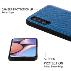 Lilware Canvas Z Rubberized Texture Plastic Phone Case for Samsung Galaxy A50/A50S. Blue