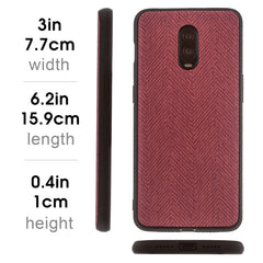 Lilware Canvas Z Rubberized Texture Plastic Phone Case for OnePlus 6T. Dark Pink