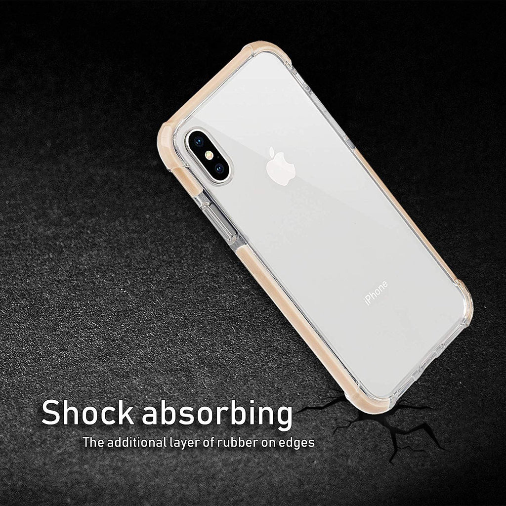 IPhone X Case, iPhone XS Case, iPhone Case, iPhone XS Max Case, Clear  Transparent Cover With Shockproof Bumper Corners and Anti-yellowing 