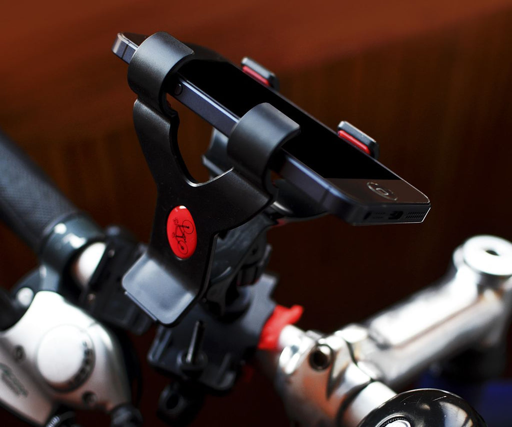 Lilware Claws Universal Bicycle Handlebar Phone / PDA / GPS / MP3 Player Holder. Compact Size Clamping Bike Mount With Max Opening 120 mm and 360 Degree Rotating System. Black / Red