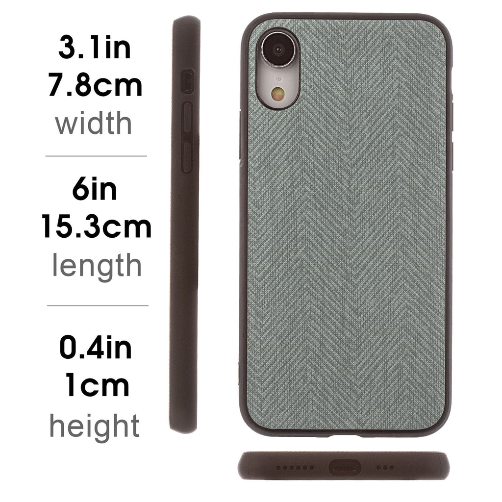 Lilware Canvas Z Rubberized Texture Plastic Phone Case for Apple iPhone XR. Grey