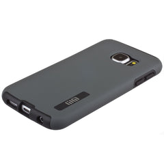 Lilware Smooth Armor Hard Plastic Case for Samsung Galaxy S6 SM-G920. Rugged Dual Layer Protective Cover. Black / Grey