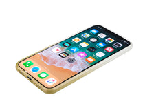 Xcessor Transition Color Flexible TPU Case for Apple iPhone X. With Gradient Silk Thread Texture.Transparent / Gold