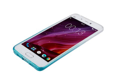 Xcessor Transition Color Flexible TPU-Hülle für Xiaomi Mi 5. Mit Farbverlauf-Seidenfadenstruktur. Transparent / Hellblau