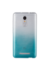 Xcessor Transition Color Flexible TPU-Hülle für Xiaomi Redmi Note 3. Mit Farbverlauf-Seidenfadenstruktur. Transparent / Hellblau