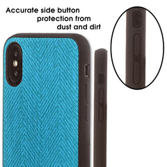 Lilware Canvas Z Rubberized Texture Plastic Phone Case for Apple iPhone XS. Blue