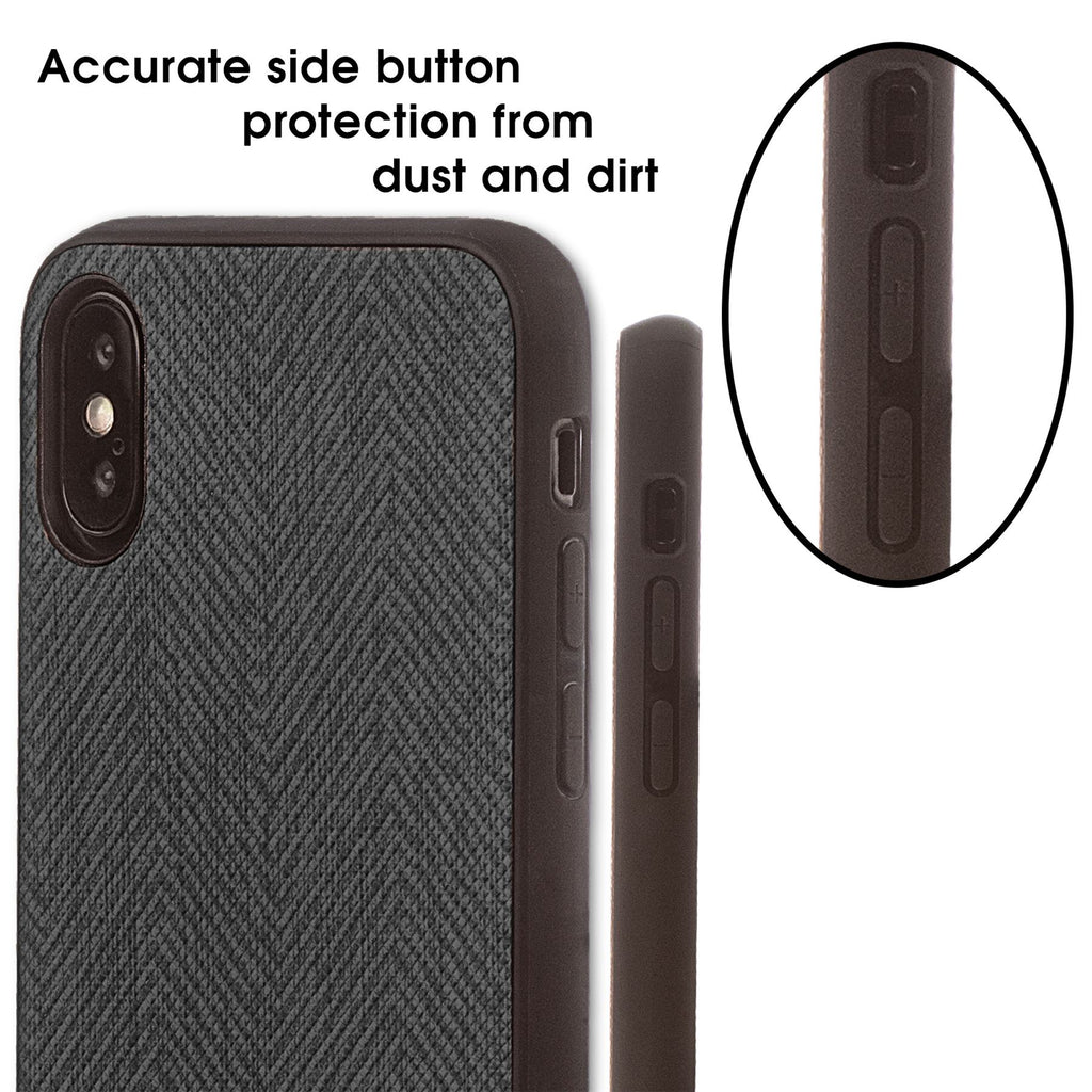 Lilware Canvas Z Rubberized Texture Plastic Phone Case for Apple iPhone XS Max. Black