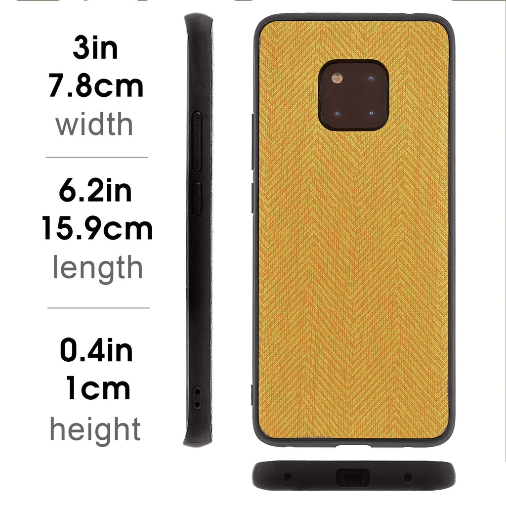 Lilware Canvas Z Rubberized Texture Plastic Phone Case Compatible with Huawei Mate 20 Pro. Yellow