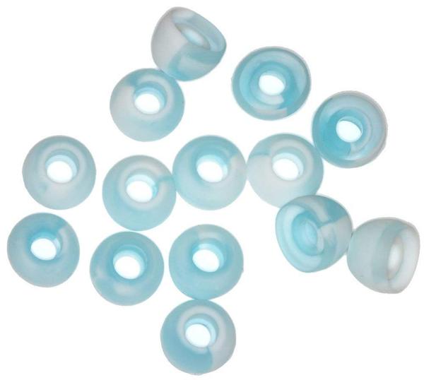 Xcessor High Quality Replacement Silicone Earbuds 7 Pairs (Set of 14 Pieces). Compatible With Most In Ear Headphone Brands - Mix Color Sky Blue