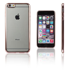 Xcessor Flex Ultra Slim TPU Gel Hybrid Case for Apple iPhone 6 and 6S With Colorful Edges. Clear / Light Pink