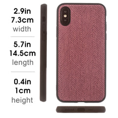 Lilware Canvas Z Rubberized Texture Plastic Phone Case for Apple iPhone XS. Dark Pink