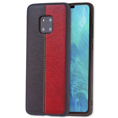 Lilware Bicolor PU Leather Phone Case Compatible with Huawei Mate 20 Pro. Red / Black