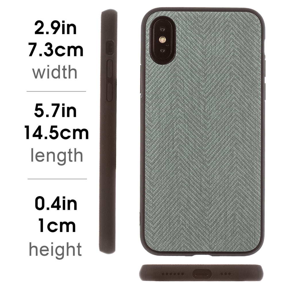 Lilware Canvas Z Rubberized Texture Plastic Phone Case for Apple iPhone XS. Grey