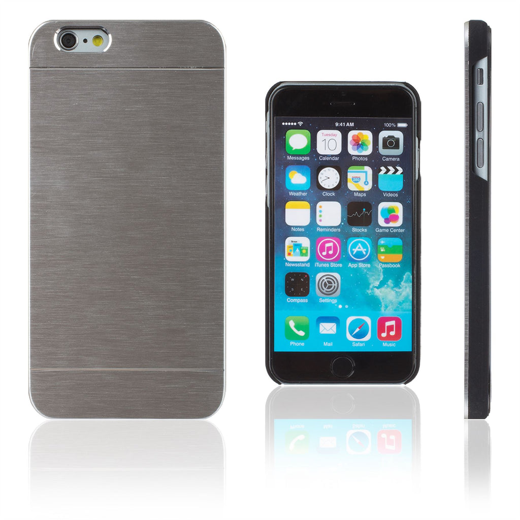 Xcessor Matt Metallic Hard Plastic and Flexible TPU case for Apple iPhone SE / 5 / 5S. Black / Silver Color