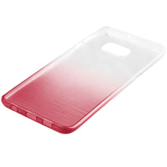 Xcessor Transition Color Flexible TPU Case for Samsung Galaxy S6 edge+ SM-G928A. With Gradient Silk Thread Texture. Transparent / Pink
