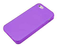 Xcessor Flip Open TPU Gel Case For Apple iPhone 5 and 5S. Back and Front Protection. Purple / Transparent