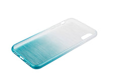 Xcessor Transition Color Flexible TPU Case for Apple iPhone X. With Gradient Silk Thread Texture.Transparent / Light Blue