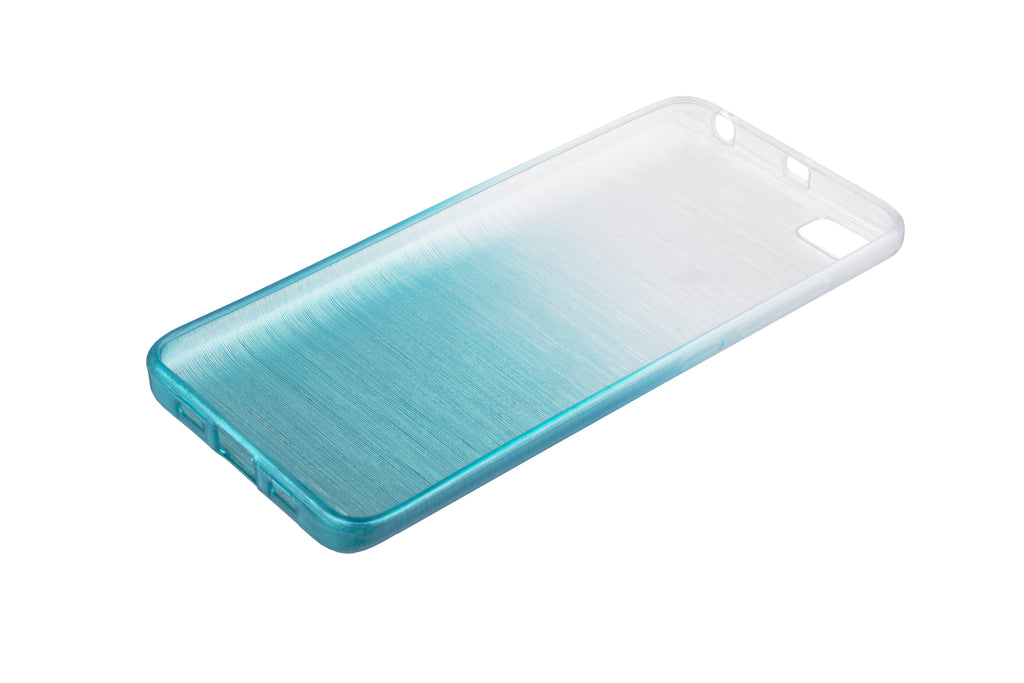 Xcessor Transition Color Flexible TPU-Hülle für Xiaomi Mi 5. Mit Farbverlauf-Seidenfadenstruktur. Transparent / Hellblau