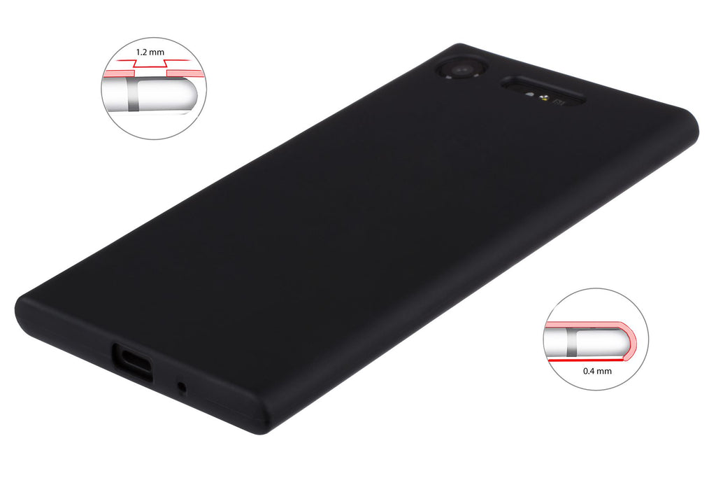 Xcessor Vapour Flexible TPU-Hülle für Sony Xperia XZ1. Schwarz