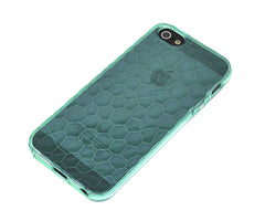 Xcessor Liquid Cell - Flexible TPU Case for Apple iPhone 5 and 5S With Optical Ripple Illusion Effect. Green / Transparent