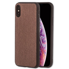 Lilware Canvas Z Rubberized Texture Plastic Phone Case for Apple iPhone XS. Brown