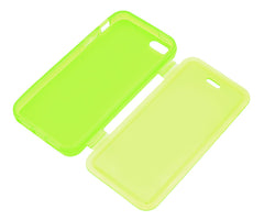 Xcessor Flip Open TPU Gel Case For Apple iPhone 5 and 5S. Back and Front Protection. Green / Transparent