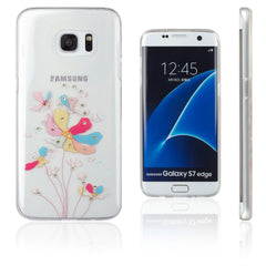 Xcessor Artistic Flower Glossy Flexible TPU case for Samsung Galaxy S7 Edge SM-G935. Transparent / Multicolored