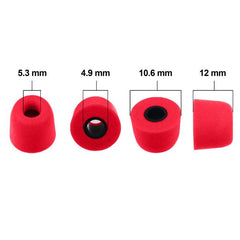 Xcessor Replacement Comfort Foam Earbuds 4 Pairs (Set of 8 Pieces) - Red