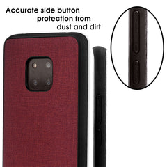 Lilware Canvas Rubberized Texture Plastic Phone Case Compatible with Huawei Mate 20 Pro. Red