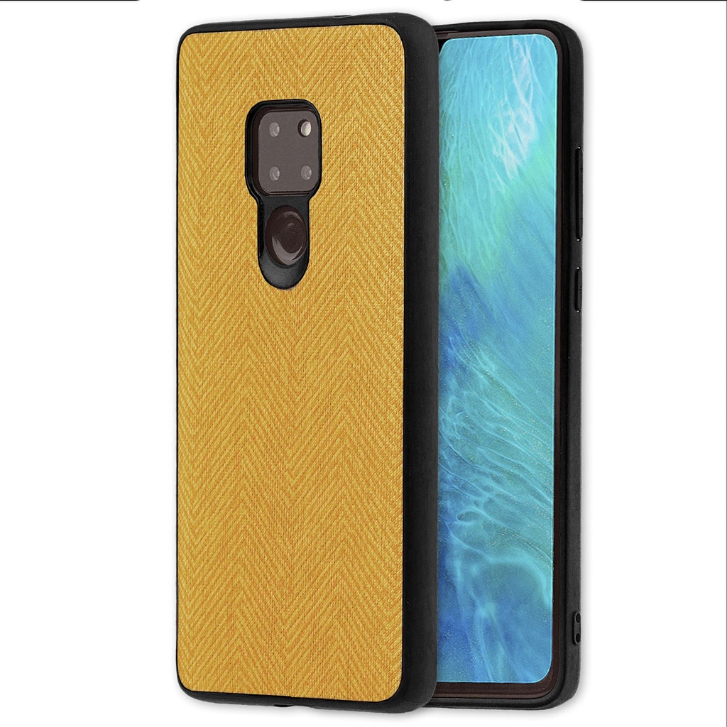 Lilware Canvas Z Rubberized Texture Plastic Phone Case Compatible with Huawei Mate 20. Yellow